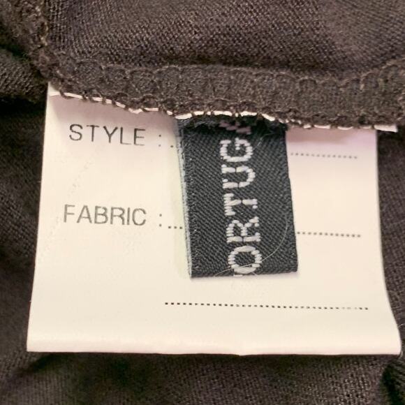 ANN DEMEULEMEESTER Size M Brown Jersey Scoop Neck Casual Top - Picture 6 of 6